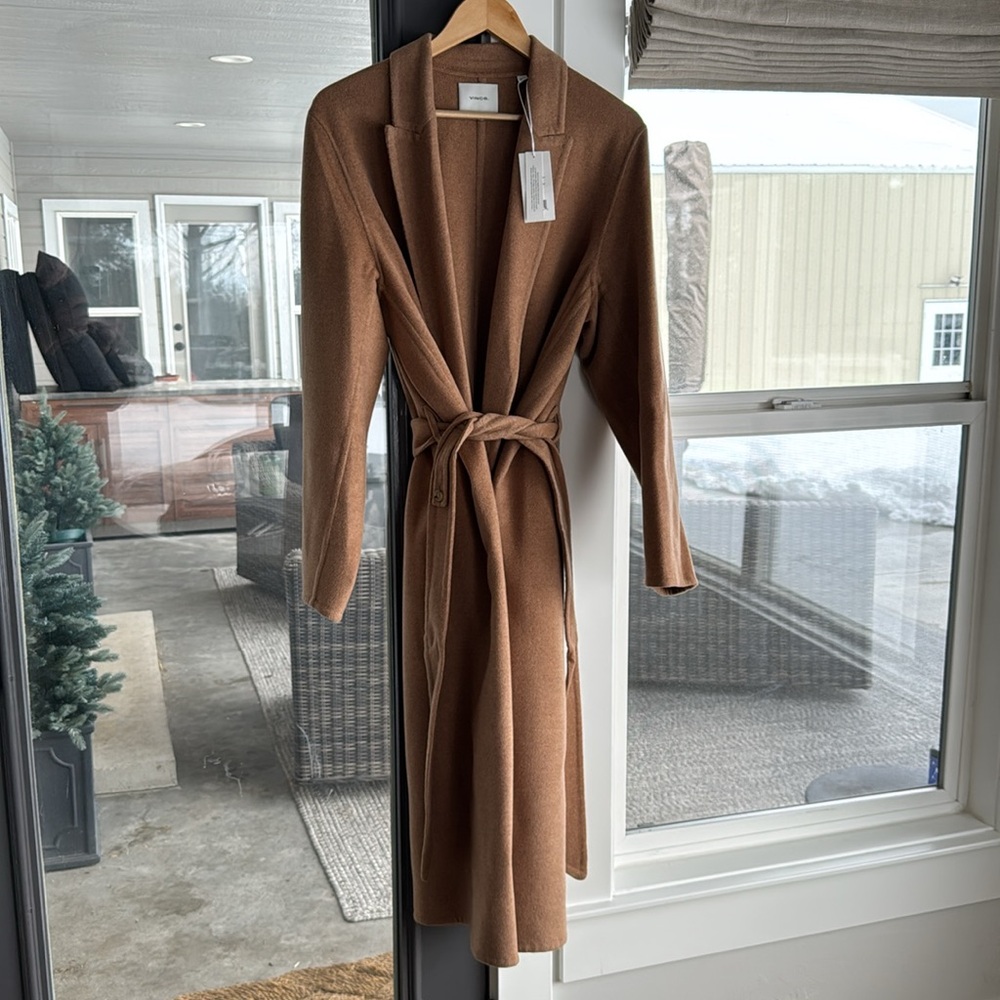 Vince - Long Camel Coat - Size Large - New with tags